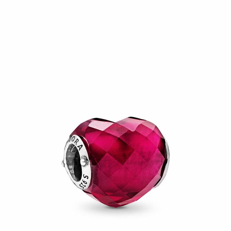 Pandora Australia Fuchsia Pink Heart Charm - Sterling Silver | RCNPQV764